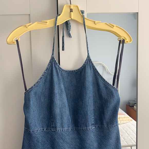 Vintage JACOB Halter Denim Dress 100% cotton - Picture 2 of 7